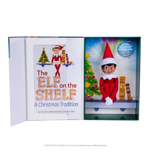 The Elf on the Shelf: A Christmas Tradition - Girl Scout Elf with Brown Eyes - Includes Artfully Illustrated Storybook, Keepsake Box and Official Adoption Certificate