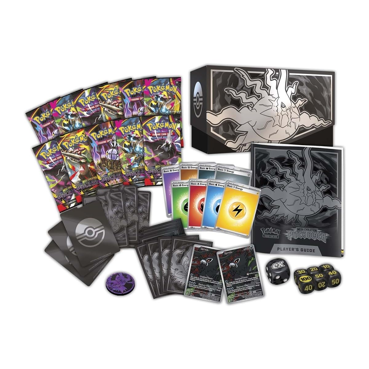 Pokemon TCG: Mega Evolution Pitch Black Pokemon Center Elite Trainer Box | PB PKC ETB | Exclusive Zarude Promo | 11 Booster Packs