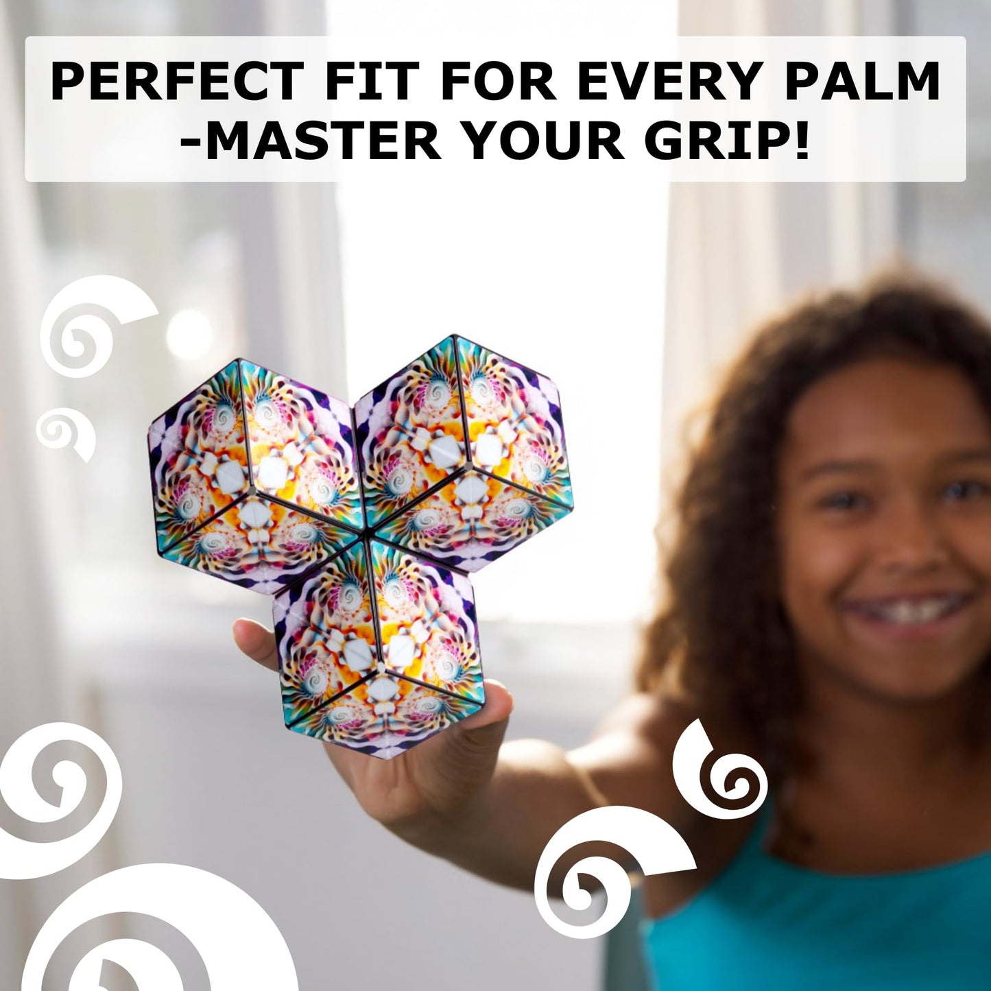 Shashibo DODECA Shape Shifting Box - STEM Fidget Toy with Ultra Strong Magnets - Sensory Puzzle Cube Transforms Into 100+ Shapes, Easter Basket Stuffers Gift for Kids, Teens, and Adults (Atlantis)