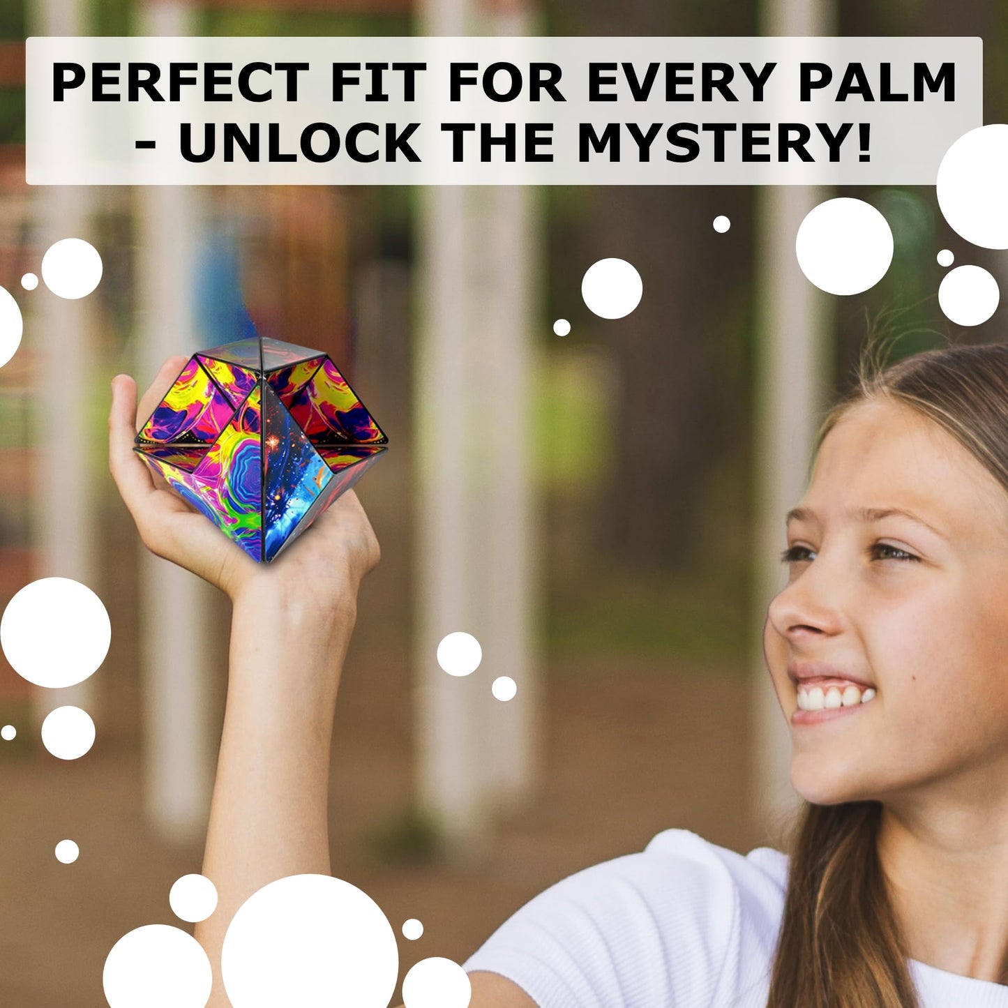 Shashibo Octa Shape Shifting Box - STEM Fidget Toy with Ultra Strong Magnets, Perfect Sensory Gift for Kids, Teens, and Adults – Pairs w/All Shashibo Cubes (Infinity)