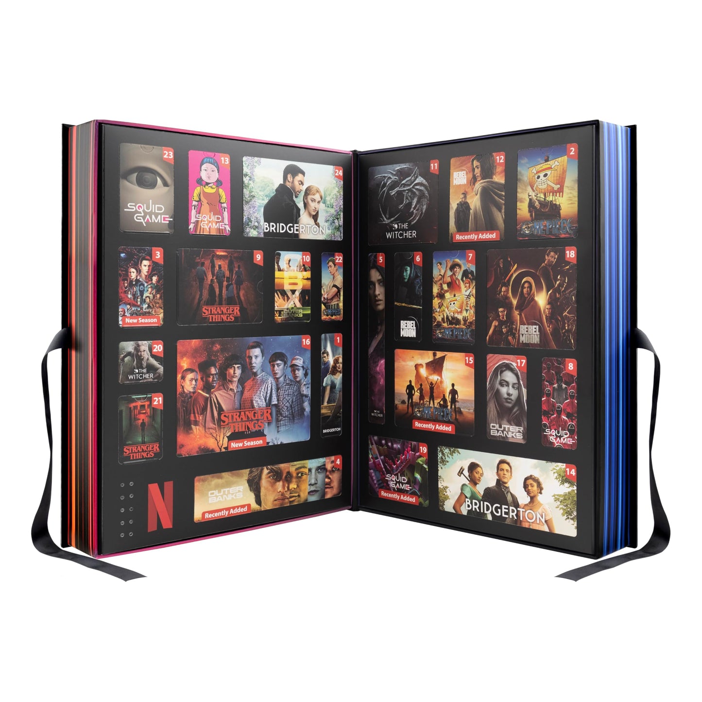 YuMe Netflix Gift Box - 2025 Advent Calendar with 24 Collectibles | Premium Gifts & Toys from 7 Iconic Series Like Stranger Things, Squid Game & Outer Banks