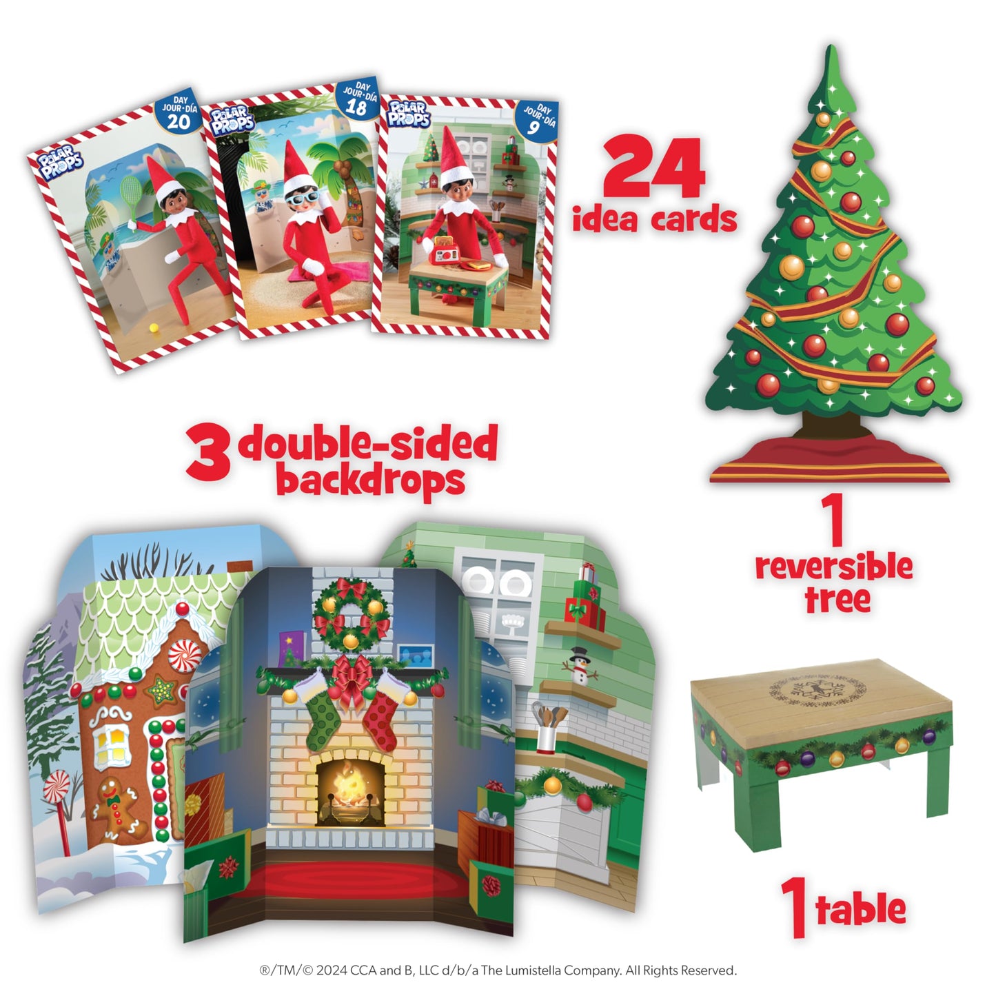 The Elf on the Shelf 24-Day Ultimate Kit – Official Elf Accessories with 70+ Props, Idea Cards, and Backdrops – Easy Elf on The Shelf Ideas for Kids – Christmas Decorations – Scout Elf Not Included.