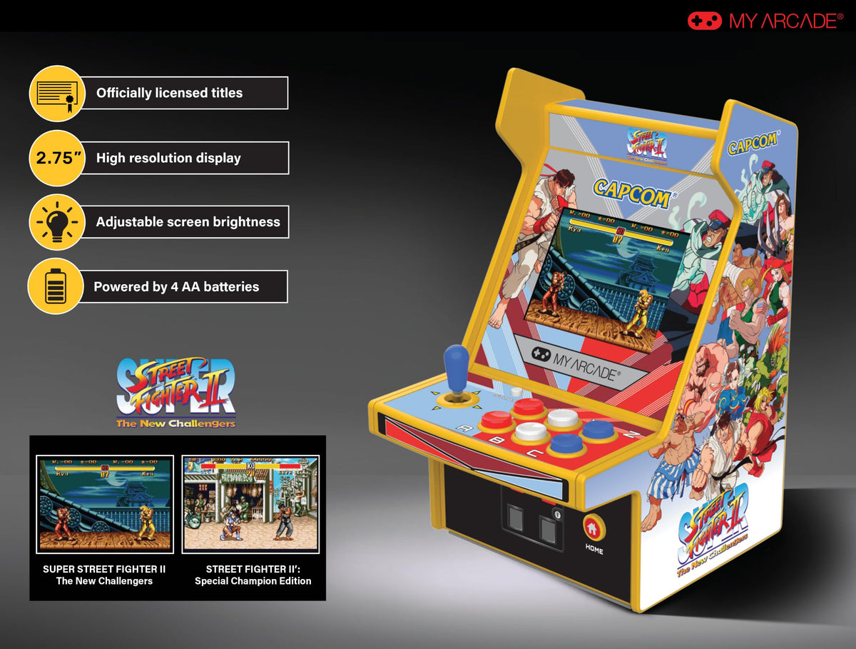 My Arcade Super Street Fighter II Micro Player Pro: Capcom Games, Classic Arcades, 2 Games in 1