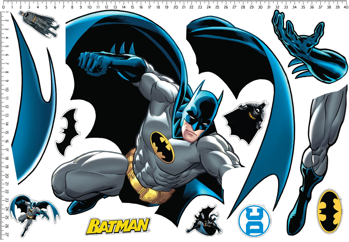 Batman Movable Vinyl DIY Wall Art Stickers Set - Walls, Windows, Doors