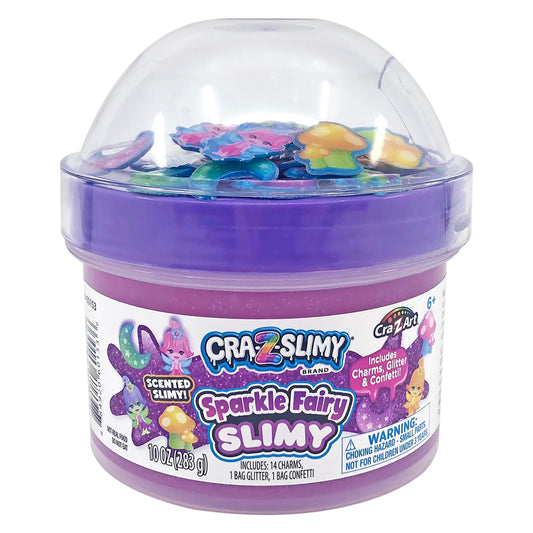 CRA-Z-Slimy Sparkle Fairy Cotton Candy Scented Premade Slime Kit, Ages 6 and Up