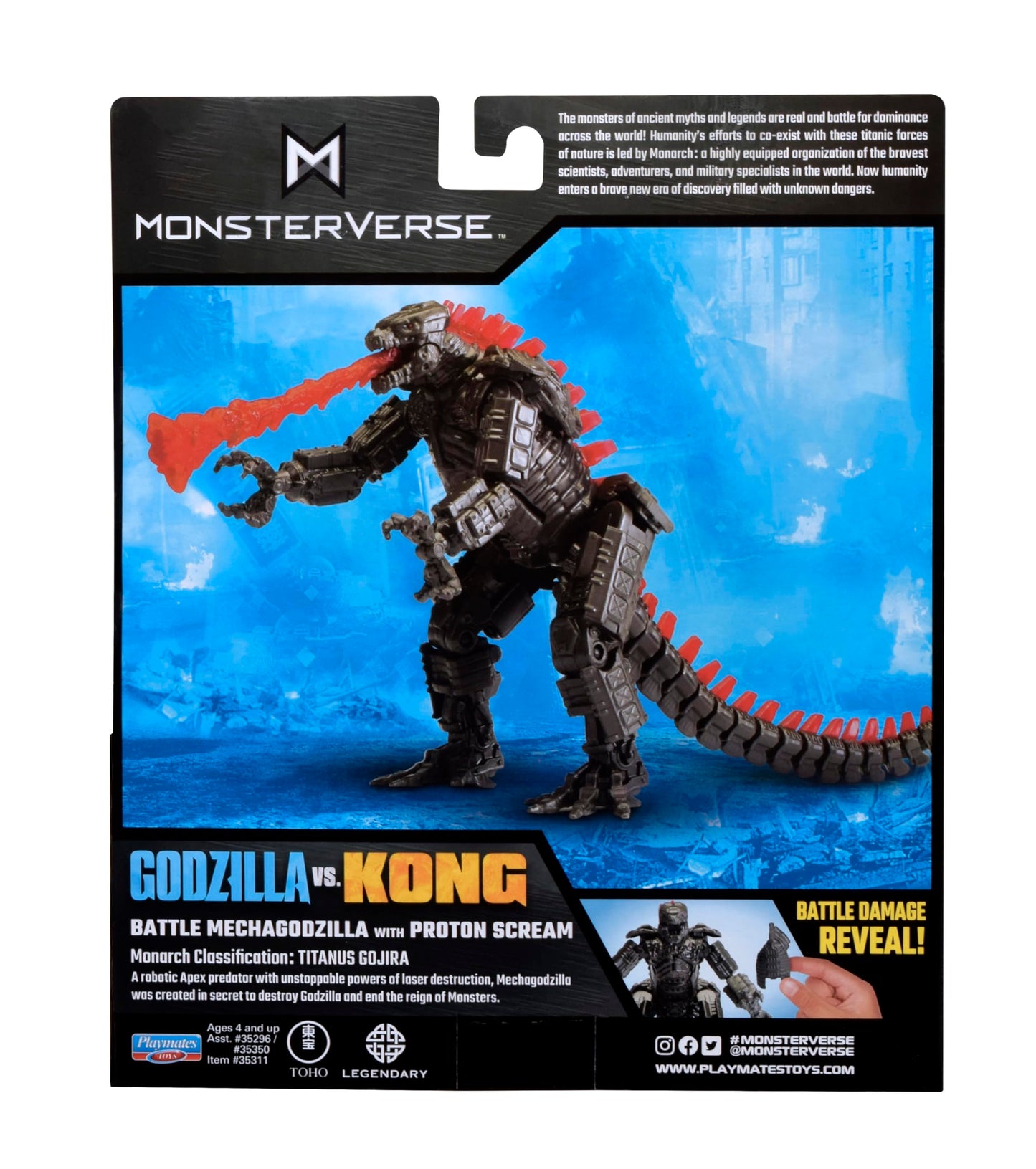 Godzilla vs Kong MonsterVerse Movie Series 6-inch Action Figure Battle Mechagodzilla with Proton Scream