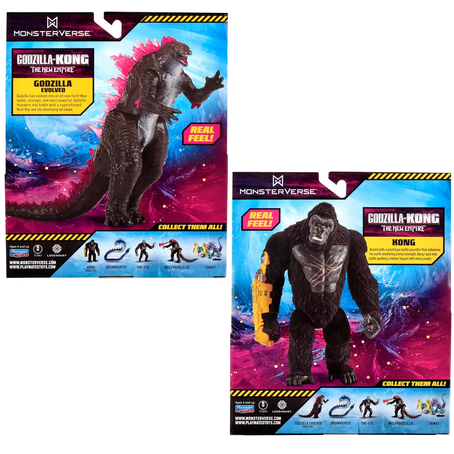 MonsterVerse Real Feel Kong & Godzilla 2-Pack by Playmates Toys