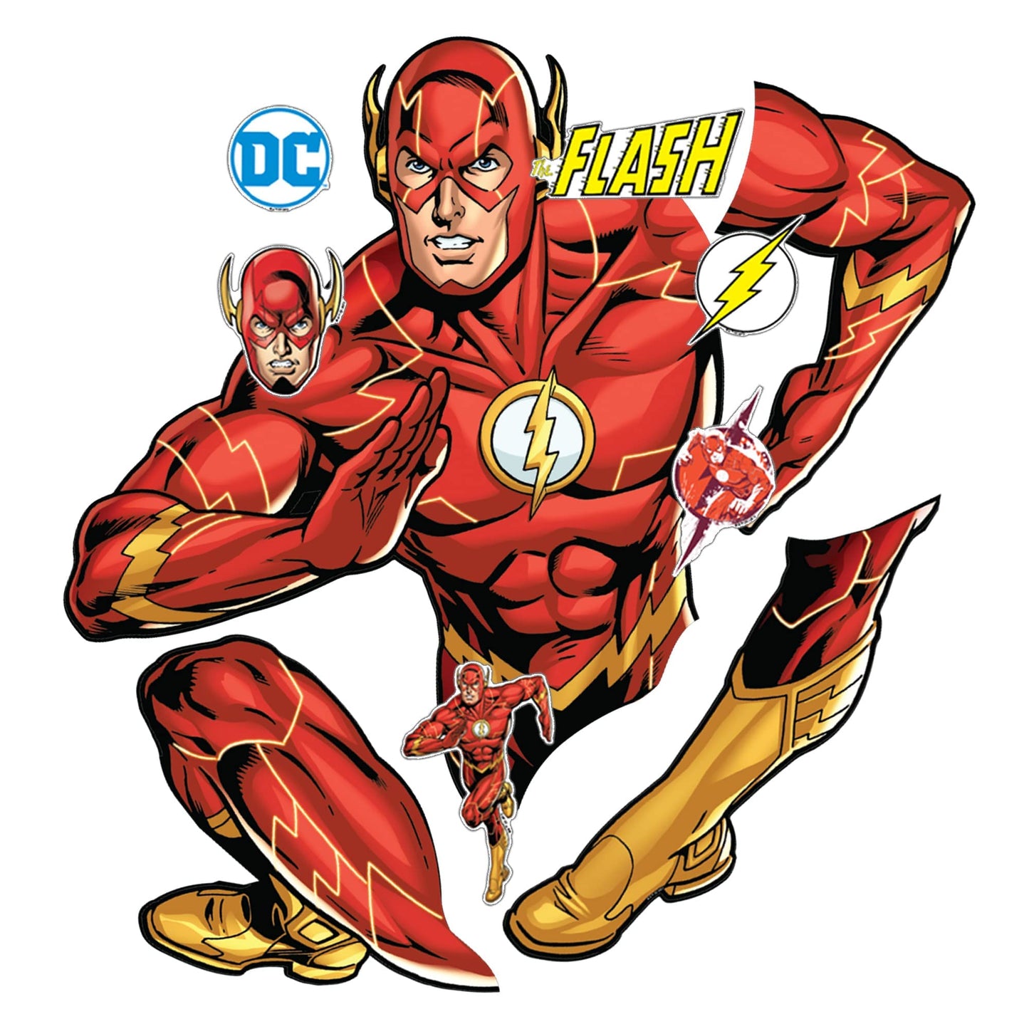The Flash Movable Vinyl DIY Wall Art Stickers Set - Walls, Windows, Doors