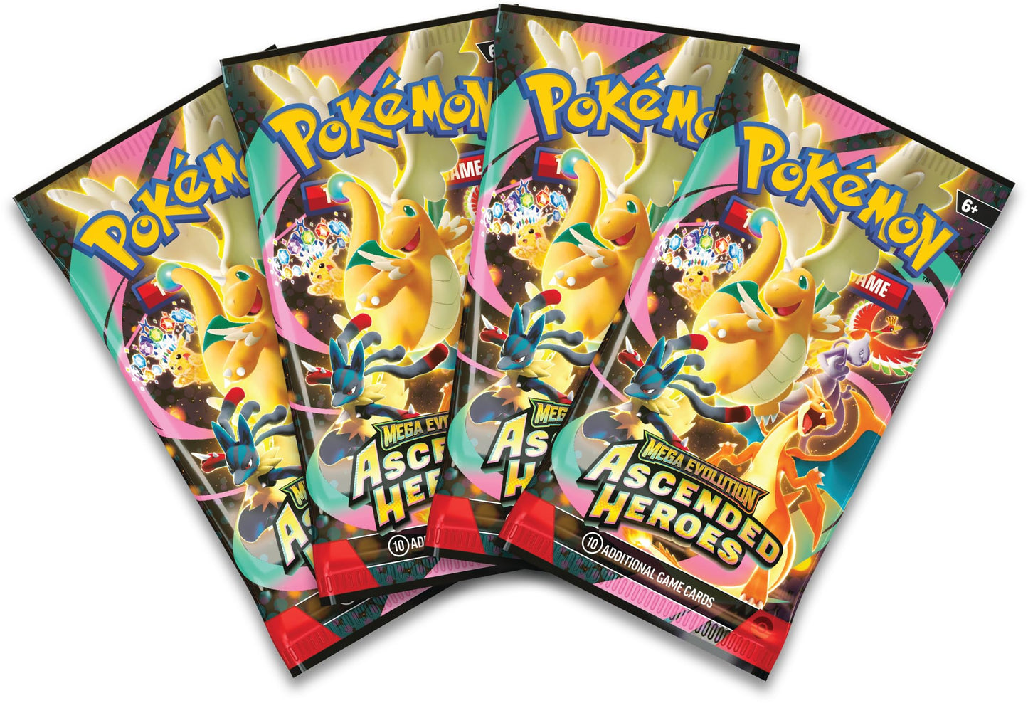 Pokémon TCG: Mega Evolution—Ascended Heroes Mega Emboar ex Box (1 Foil Promo Card, 1 Oversize Lenticular Card & 4 Booster Packs)