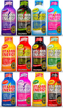 Vitamin Energy Variety Energy Drink Shots, Mood+, Focus+, Extra Strength, b12+, Up to 7+ Hours of Energy, 1.93 Fl Oz, 12 Pack
