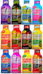 Vitamin Energy Variety Energy Drink Shots, Mood+, Focus+, Extra Strength, b12+, Up to 7+ Hours of Energy, 1.93 Fl Oz, 12 Pack