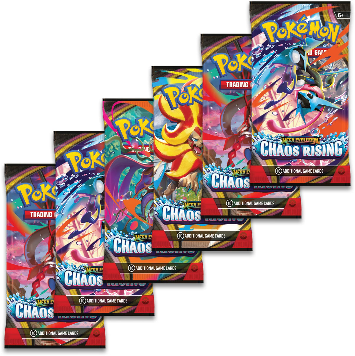 Pokémon TCG: Mega Evolution Chaos Rising Booster Bundle, 6 Pack