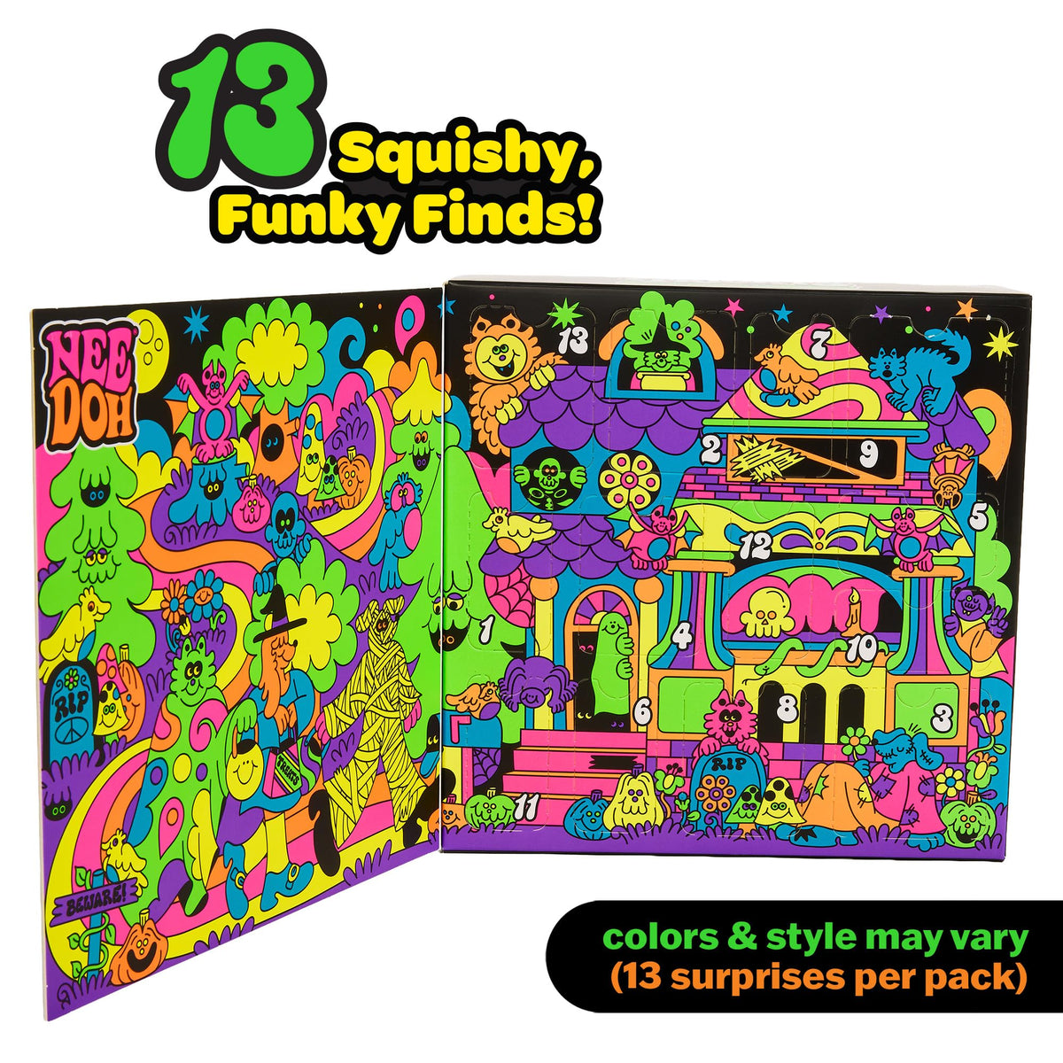 Schylling NeeDoh Funky Frights Squish-O-Ween Countdown (Pack of 1)