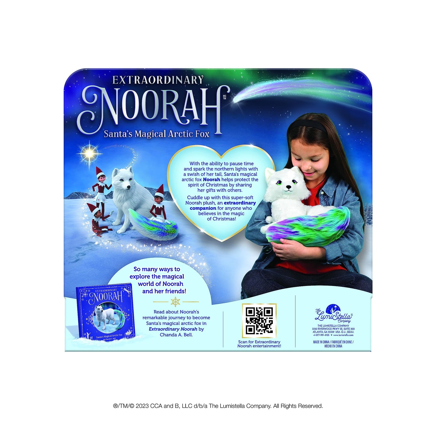 Extraordinary Noorah Plush - 9-Inch Deluxe Animal Plush with Northern Lights-Inspired Tail - As Seen in Elf Pets: A Fox Cub's Christmas Tale - Arctic Fox Pal of The Elf on the Shelf