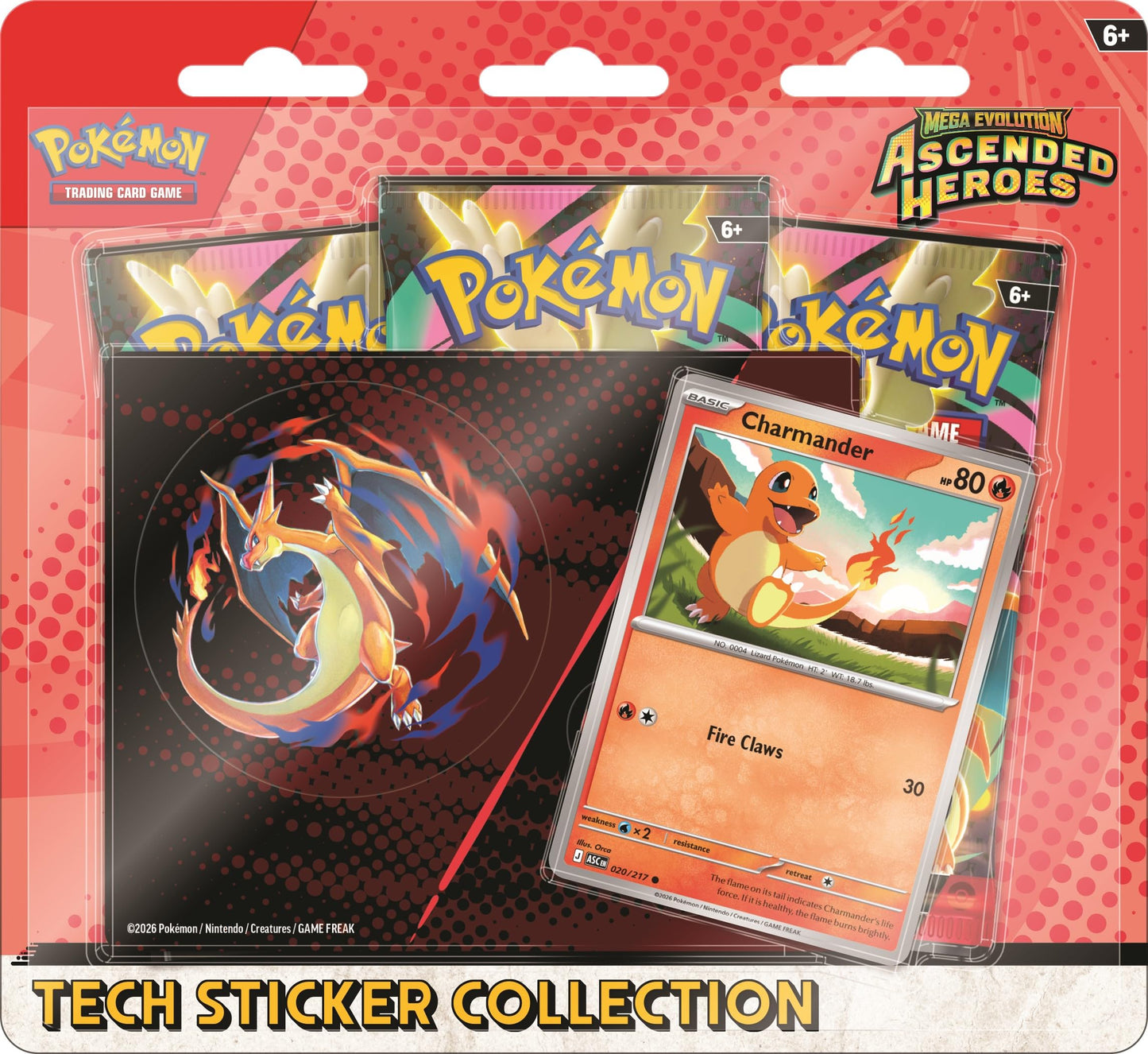 Pokémon TCG: Mega Evolution—Ascended Heroes Tech Sticker Collection Charmander