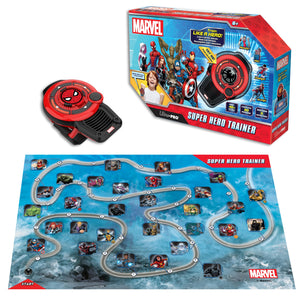 Marvel Super Hero Trainer - Interactive Fitness Toy for Kids, Motion Activated Superhero Training Game, Includes Hero Tokens & Map, Encourages Active Play & STEM Learning with 40+ Heroes & Villains