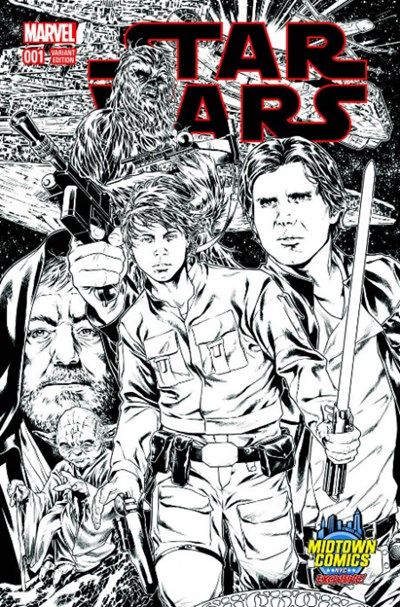 Star Wars, Vol. 2 (Marvel) #1BH (Mark Brooks Exclusive Connecting B&W Variant)