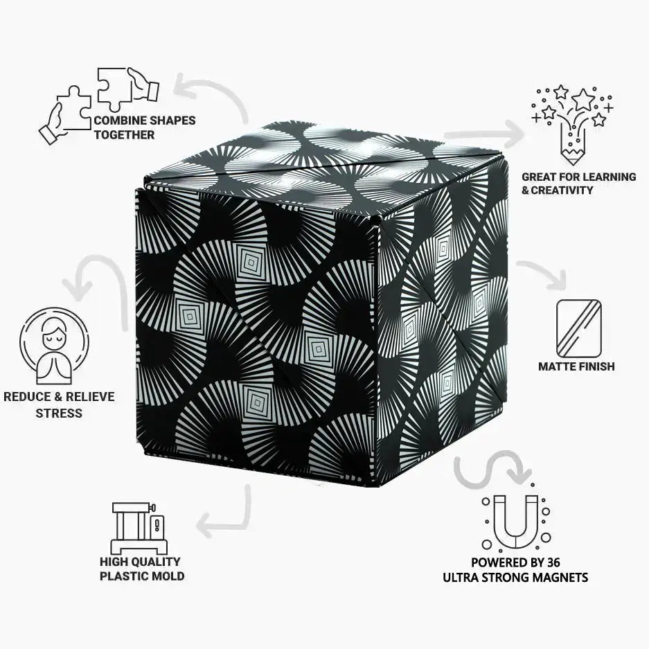 Shashibo Magnetic Puzzle Cube – Shape Shifting Box Toy (Transforms into 70+ Shapes)