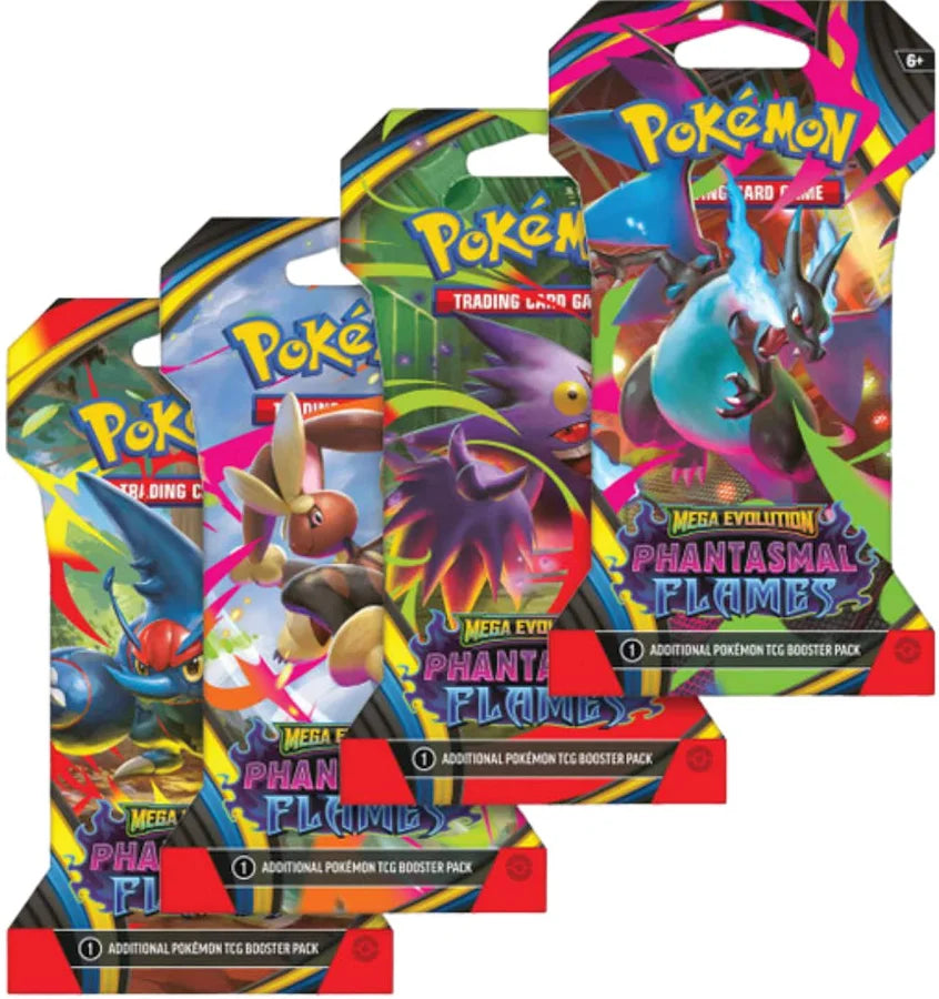 Pokemon TCG: Mega Evolution Phantasmal Flames Sleeved Booster Pack - 10 Cards