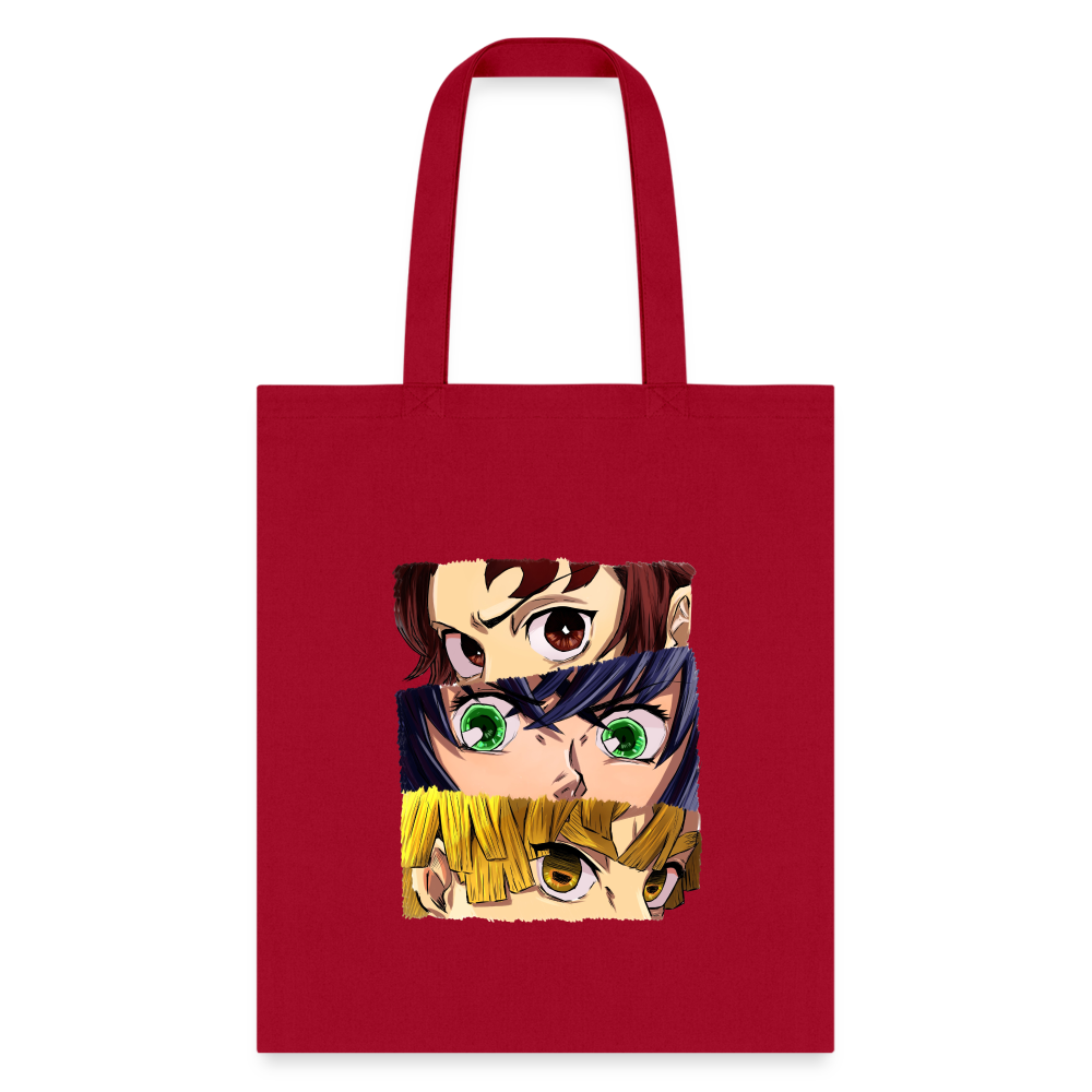 The 'Demon Slayer' Trio Tote Bag - red