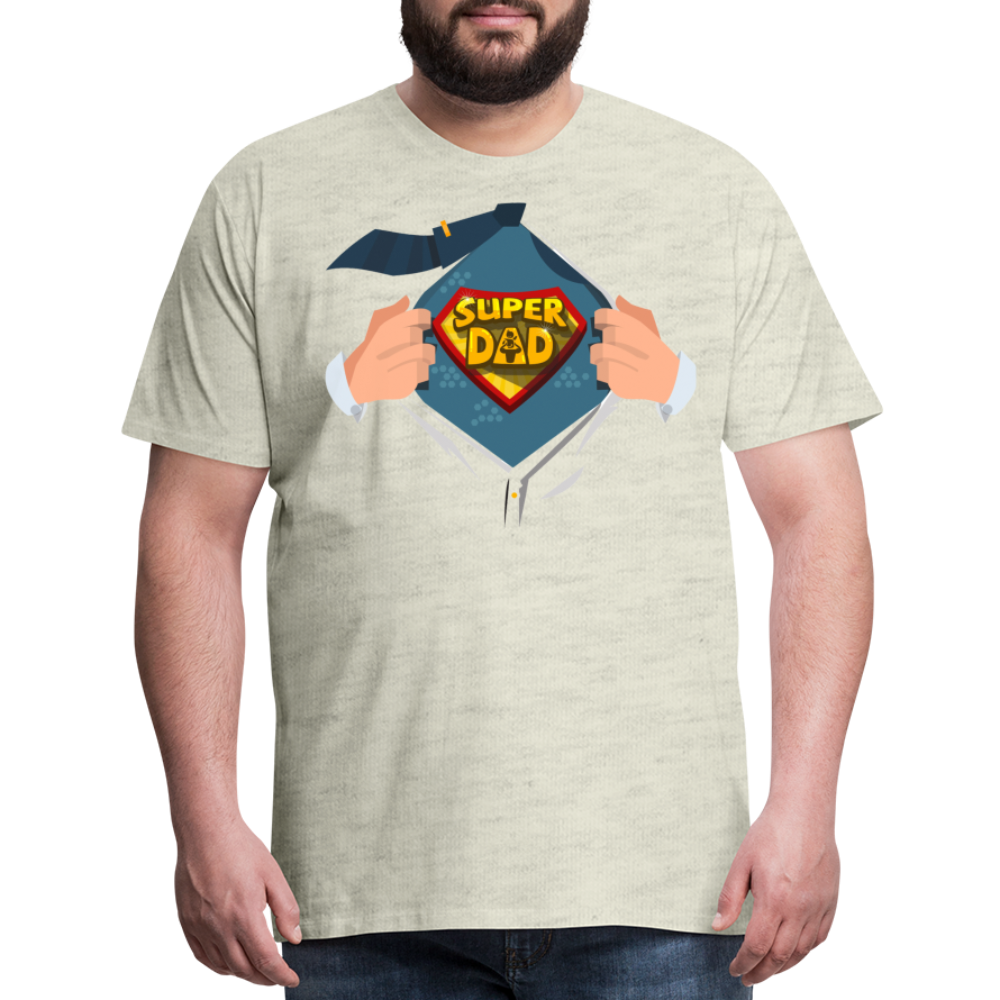 Super Dad: The Ultimate Father's Day Tee Tribute Men's Premium T-Shirt - heather oatmeal