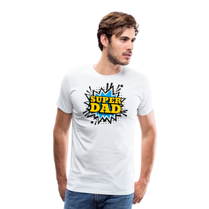 The 'Super Dad' Tribute Tee Men's Premium T-Shirt - white