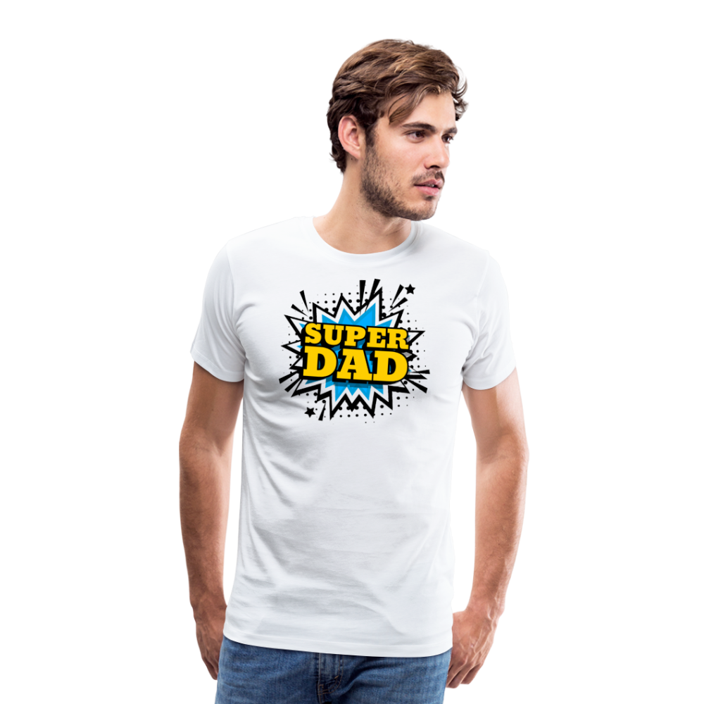 The 'Super Dad' Tribute Tee Men's Premium T-Shirt - white