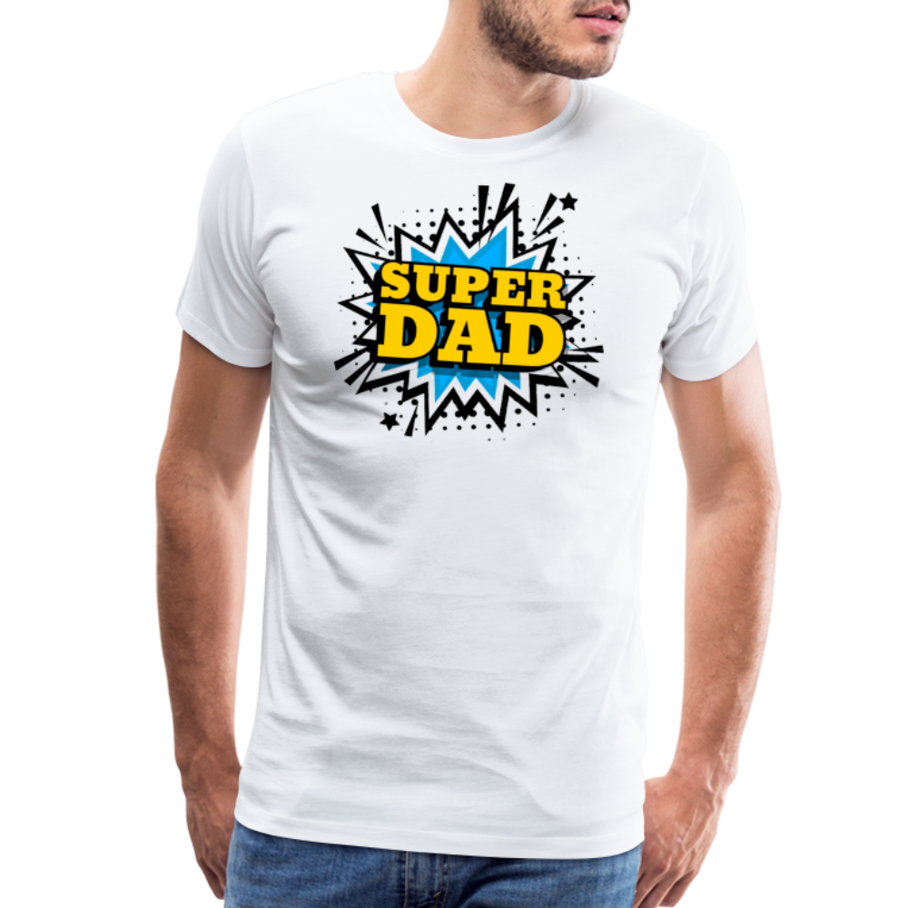 The 'Super Dad' Tribute Tee Men's Premium T-Shirt - white