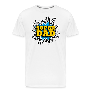 The 'Super Dad' Tribute Tee Men's Premium T-Shirt - white