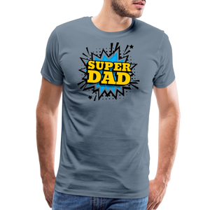 The 'Super Dad' Tribute Tee Men's Premium T-Shirt - steel blue