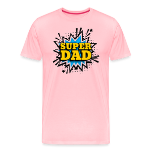 The 'Super Dad' Tribute Tee Men's Premium T-Shirt - pink