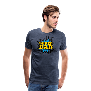 The 'Super Dad' Tribute Tee Men's Premium T-Shirt - heather blue