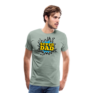 The 'Super Dad' Tribute Tee Men's Premium T-Shirt - steel green