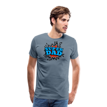 Dad Force One: Soaring in 'Super Dad' Style Men's Premium T-Shirt - steel blue