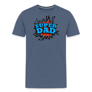 Dad Force One: Soaring in 'Super Dad' Style Men's Premium T-Shirt - heather blue