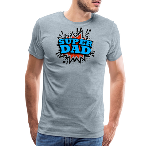 Dad Force One: Soaring in 'Super Dad' Style Men's Premium T-Shirt - heather ice blue