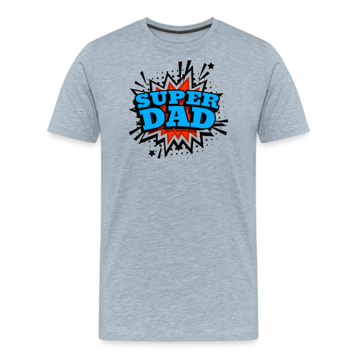 Dad Force One: Soaring in 'Super Dad' Style Men's Premium T-Shirt - heather ice blue