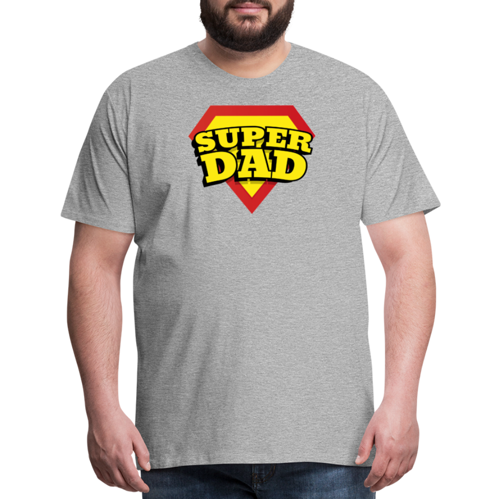 Dad's Heroic Adventures: The 'Super Dad' Chronicles Tee Men's Premium T-Shirt - heather gray