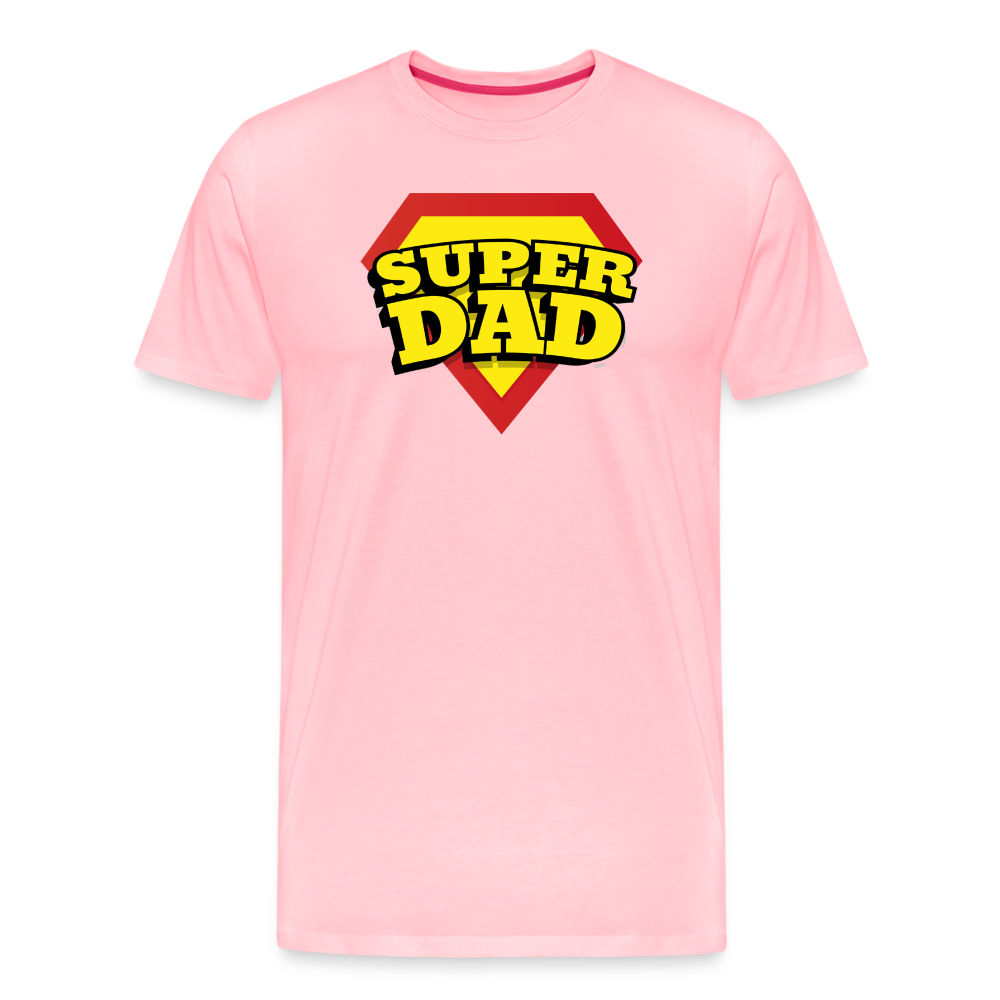 Dad's Heroic Adventures: The 'Super Dad' Chronicles Tee Men's Premium T-Shirt - pink