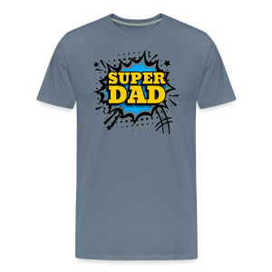 The Invincible Dad: Celebrating the 'Super Dad' Legacy Men's Premium T-Shirt - steel blue