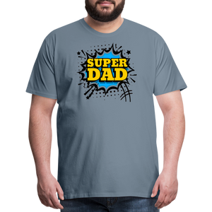 The Invincible Dad: Celebrating the 'Super Dad' Legacy Men's Premium T-Shirt - steel blue