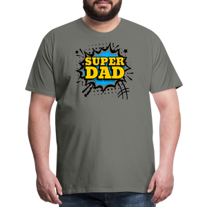 The Invincible Dad: Celebrating the 'Super Dad' Legacy Men's Premium T-Shirt - asphalt gray