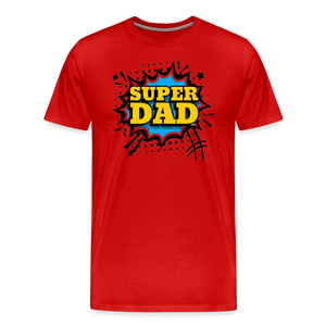 The Invincible Dad: Celebrating the 'Super Dad' Legacy Men's Premium T-Shirt - red