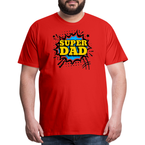 The Invincible Dad: Celebrating the 'Super Dad' Legacy Men's Premium T-Shirt - red