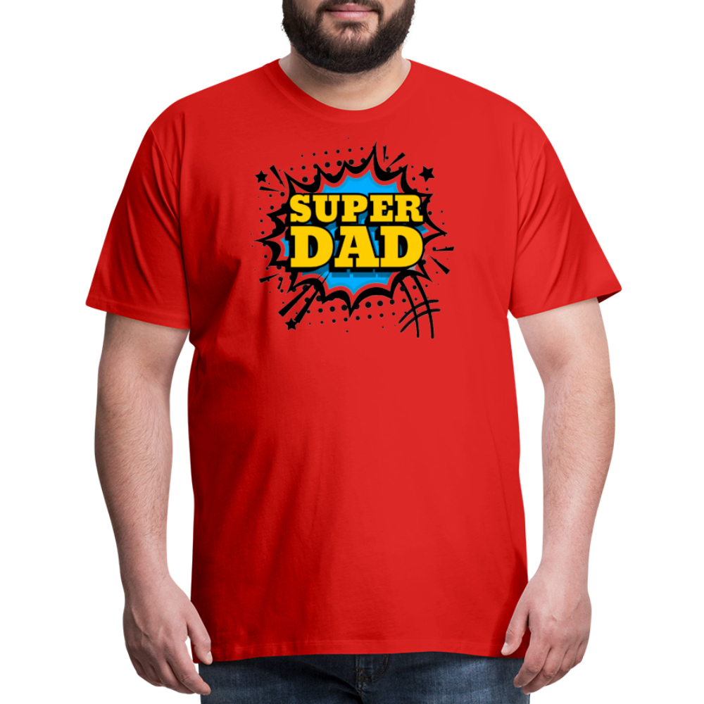 The Invincible Dad: Celebrating the 'Super Dad' Legacy Men's Premium T-Shirt - red