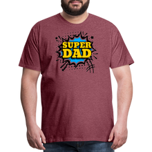 The Invincible Dad: Celebrating the 'Super Dad' Legacy Men's Premium T-Shirt - heather burgundy