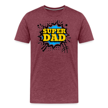 The Invincible Dad: Celebrating the 'Super Dad' Legacy Men's Premium T-Shirt - heather burgundy