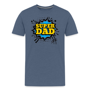 The Invincible Dad: Celebrating the 'Super Dad' Legacy Men's Premium T-Shirt - heather blue