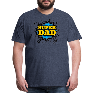 The Invincible Dad: Celebrating the 'Super Dad' Legacy Men's Premium T-Shirt - heather blue