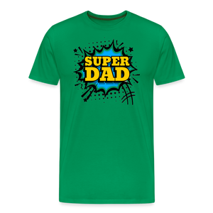 The Invincible Dad: Celebrating the 'Super Dad' Legacy Men's Premium T-Shirt - kelly green